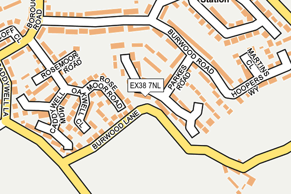 EX38 7NL map - OS OpenMap – Local (Ordnance Survey)