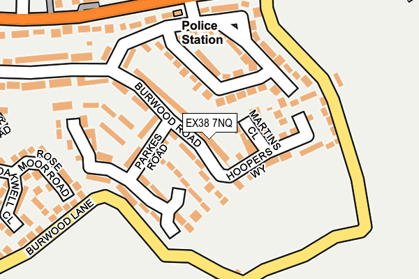 EX38 7NQ map - OS OpenMap – Local (Ordnance Survey)