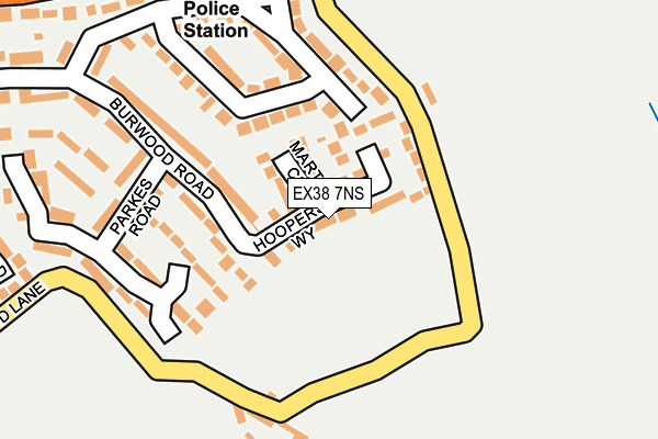 EX38 7NS map - OS OpenMap – Local (Ordnance Survey)