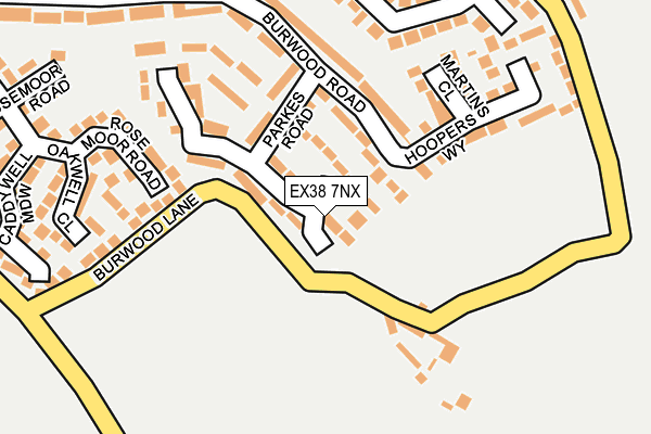 EX38 7NX map - OS OpenMap – Local (Ordnance Survey)