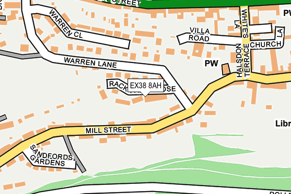 EX38 8AH map - OS OpenMap – Local (Ordnance Survey)