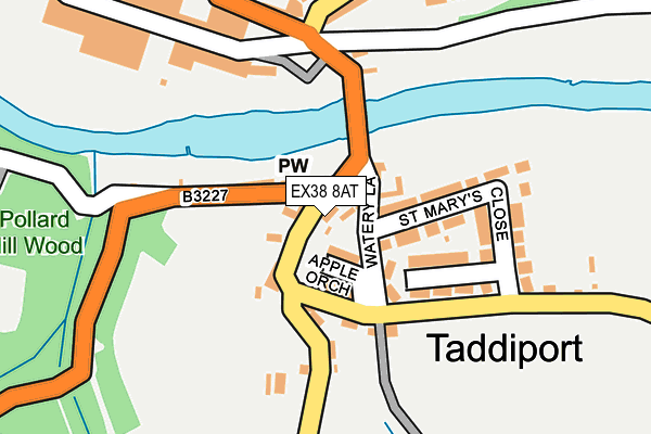 EX38 8AT map - OS OpenMap – Local (Ordnance Survey)