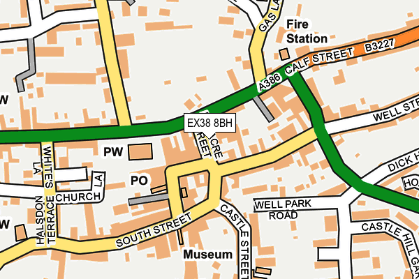 EX38 8BH map - OS OpenMap – Local (Ordnance Survey)