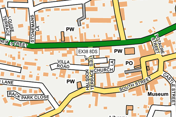 EX38 8DS map - OS OpenMap – Local (Ordnance Survey)