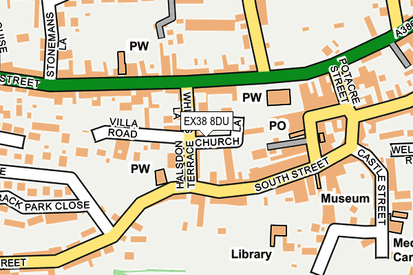 EX38 8DU map - OS OpenMap – Local (Ordnance Survey)