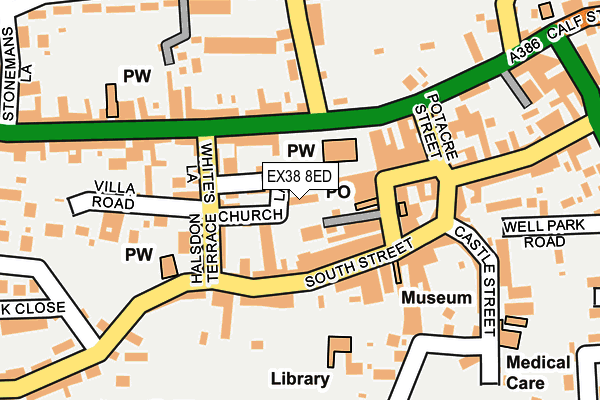 EX38 8ED map - OS OpenMap – Local (Ordnance Survey)