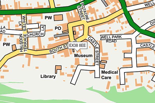 EX38 8EE map - OS OpenMap – Local (Ordnance Survey)