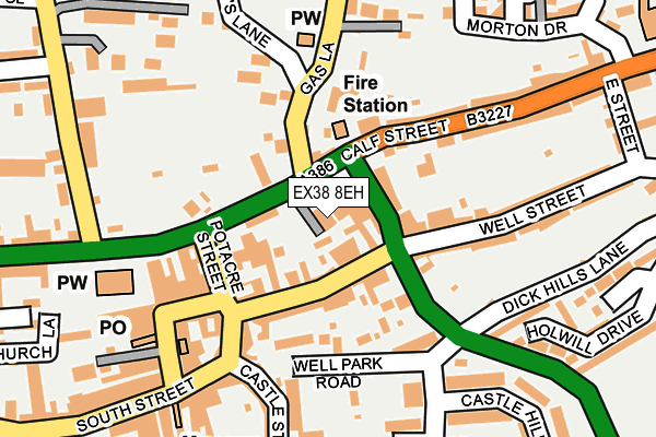 EX38 8EH map - OS OpenMap – Local (Ordnance Survey)