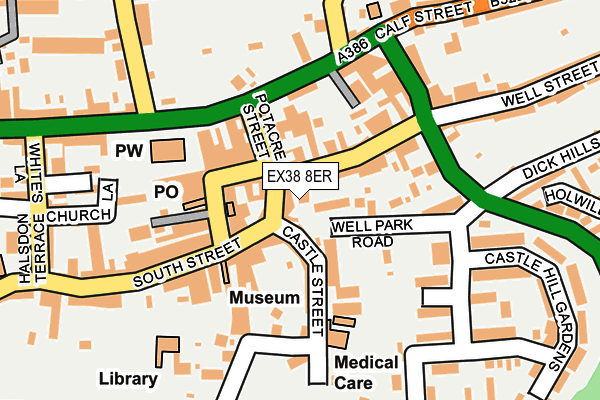 EX38 8ER map - OS OpenMap – Local (Ordnance Survey)