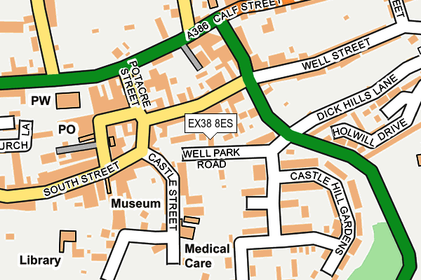 EX38 8ES map - OS OpenMap – Local (Ordnance Survey)