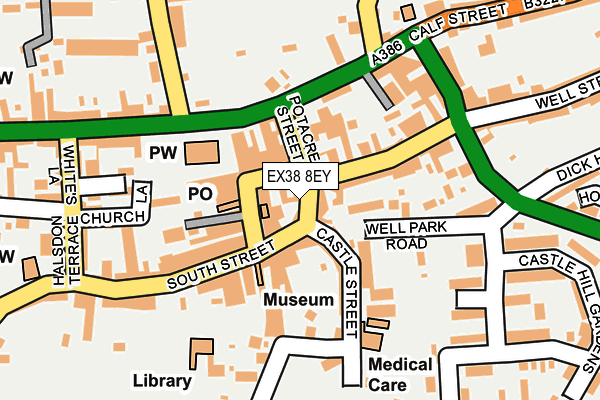 EX38 8EY map - OS OpenMap – Local (Ordnance Survey)