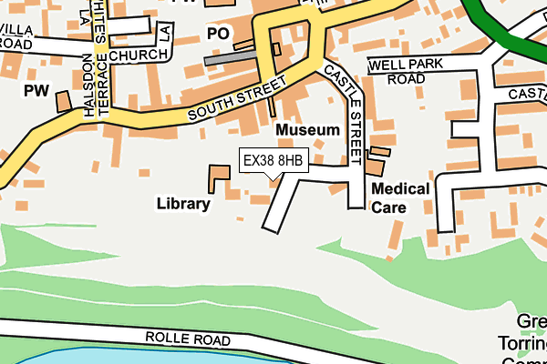EX38 8HB map - OS OpenMap – Local (Ordnance Survey)