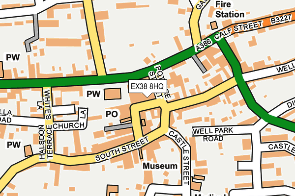 Map of THE PLOUGH ARTS CENTRE (TRADING) LIMITED at local scale