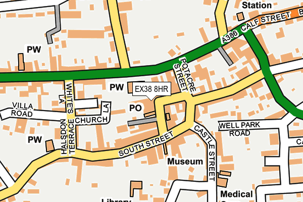 EX38 8HR map - OS OpenMap – Local (Ordnance Survey)