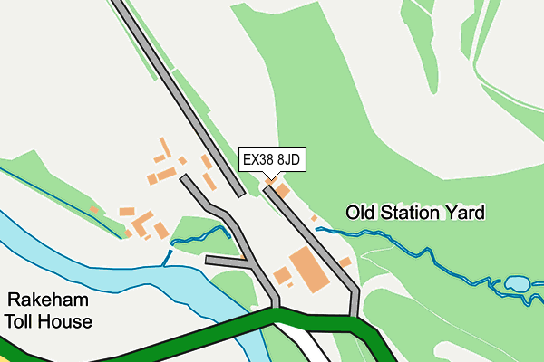 EX38 8JD map - OS OpenMap – Local (Ordnance Survey)