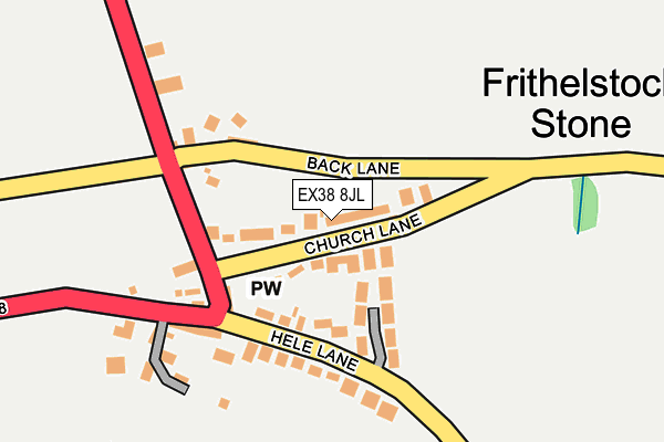 EX38 8JL map - OS OpenMap – Local (Ordnance Survey)