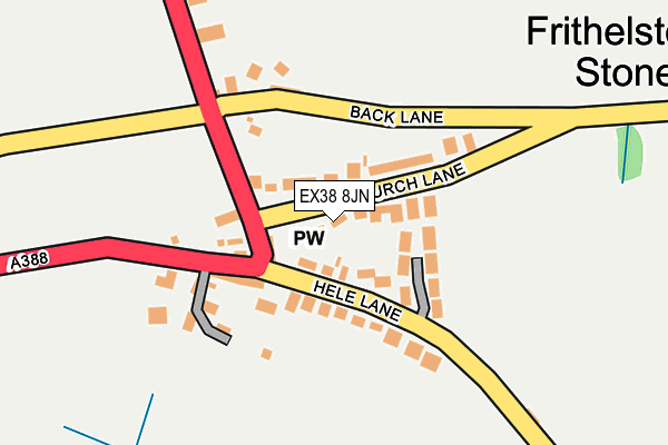 EX38 8JN map - OS OpenMap – Local (Ordnance Survey)