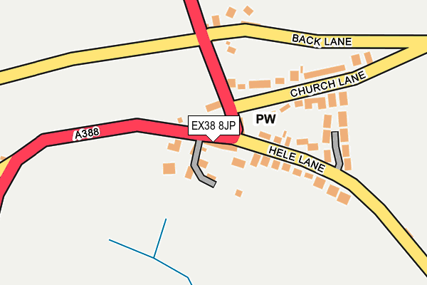 EX38 8JP map - OS OpenMap – Local (Ordnance Survey)