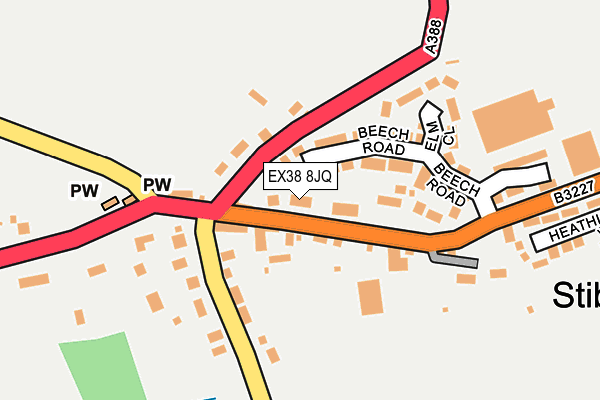 EX38 8JQ map - OS OpenMap – Local (Ordnance Survey)