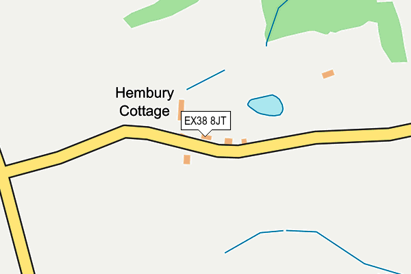 EX38 8JT map - OS OpenMap – Local (Ordnance Survey)