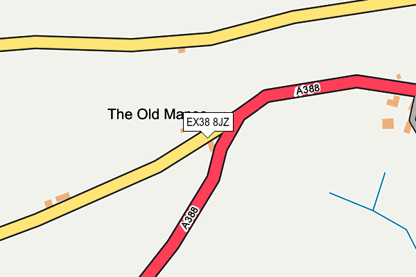 EX38 8JZ map - OS OpenMap – Local (Ordnance Survey)