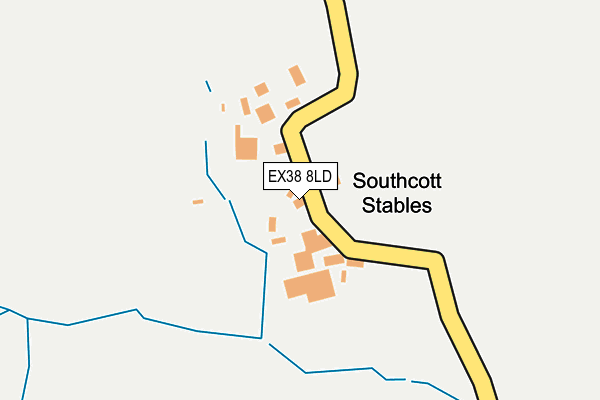 EX38 8LD map - OS OpenMap – Local (Ordnance Survey)