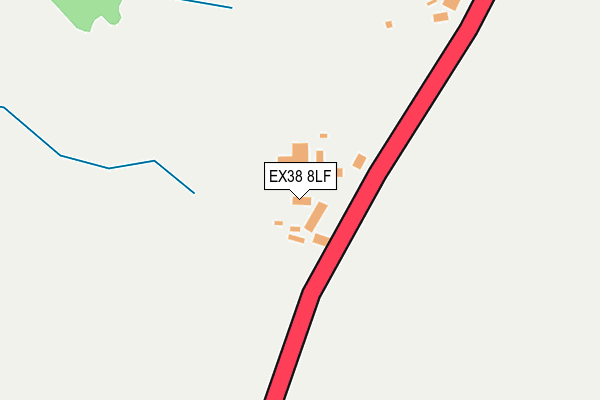 EX38 8LF map - OS OpenMap – Local (Ordnance Survey)