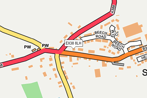 EX38 8LH map - OS OpenMap – Local (Ordnance Survey)