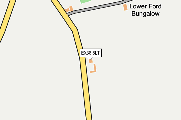 EX38 8LT map - OS OpenMap – Local (Ordnance Survey)
