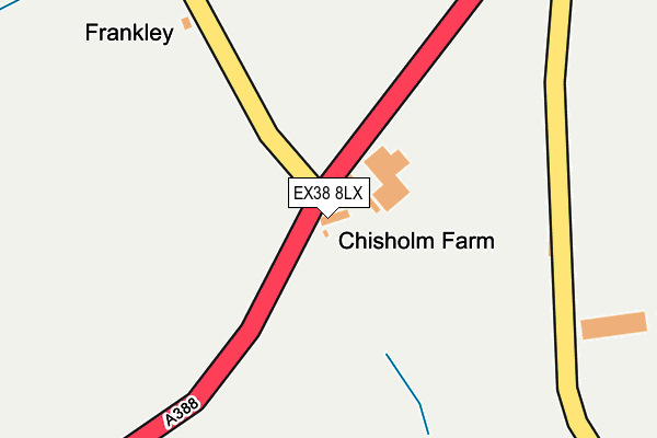 EX38 8LX map - OS OpenMap – Local (Ordnance Survey)