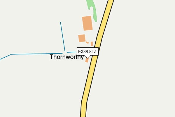 EX38 8LZ map - OS OpenMap – Local (Ordnance Survey)