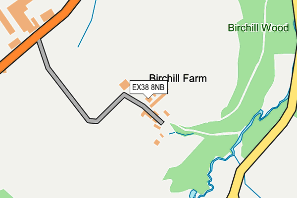 EX38 8NB map - OS OpenMap – Local (Ordnance Survey)