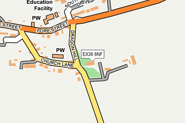 EX38 8NF map - OS OpenMap – Local (Ordnance Survey)