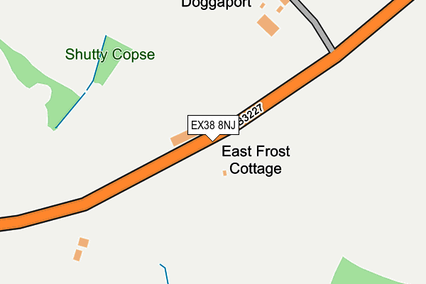 EX38 8NJ map - OS OpenMap – Local (Ordnance Survey)