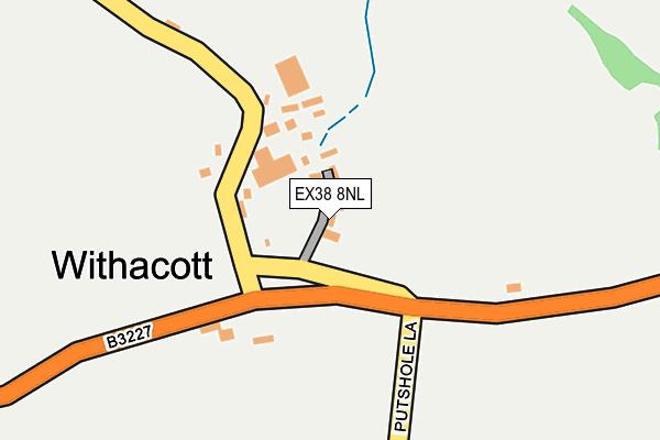 EX38 8NL map - OS OpenMap – Local (Ordnance Survey)
