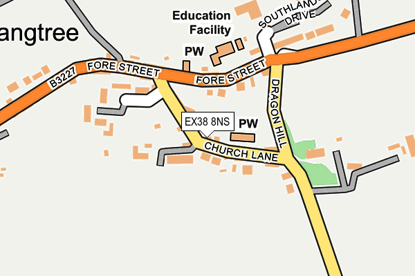 EX38 8NS map - OS OpenMap – Local (Ordnance Survey)