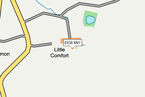 EX38 8NY map - OS OpenMap – Local (Ordnance Survey)