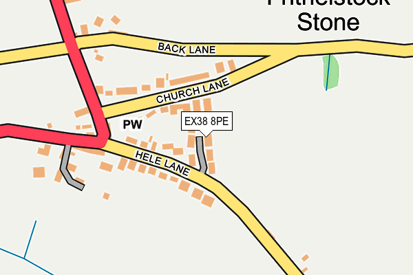 EX38 8PE map - OS OpenMap – Local (Ordnance Survey)