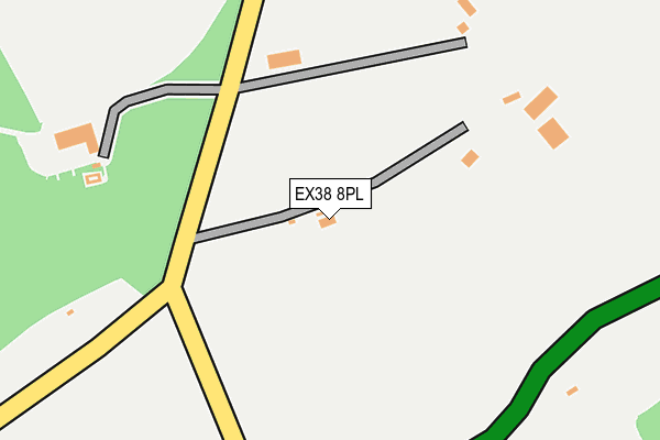 EX38 8PL map - OS OpenMap – Local (Ordnance Survey)