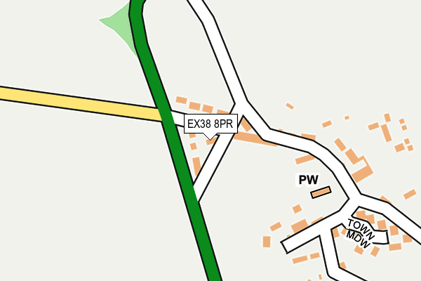 EX38 8PR map - OS OpenMap – Local (Ordnance Survey)