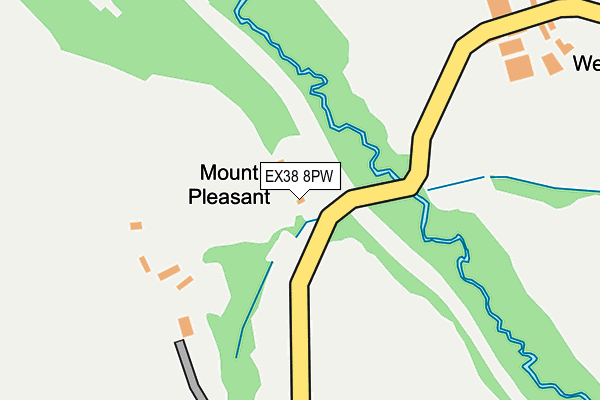 EX38 8PW map - OS OpenMap – Local (Ordnance Survey)