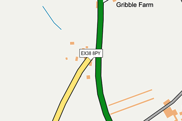 EX38 8PY map - OS OpenMap – Local (Ordnance Survey)
