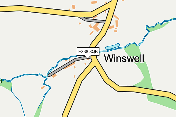 EX38 8QB map - OS OpenMap – Local (Ordnance Survey)