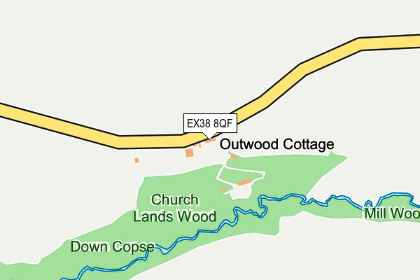 EX38 8QF map - OS OpenMap – Local (Ordnance Survey)