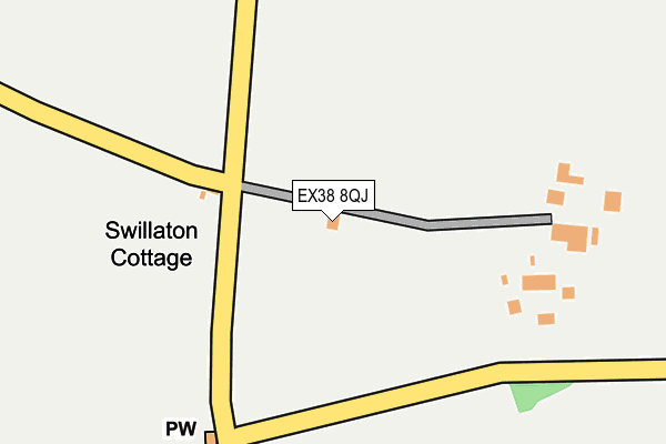 EX38 8QJ map - OS OpenMap – Local (Ordnance Survey)