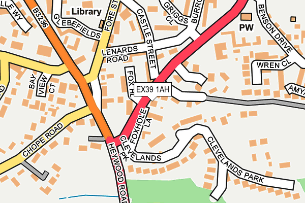 EX39 1AH map - OS OpenMap – Local (Ordnance Survey)