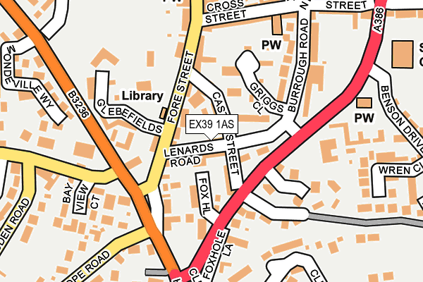 EX39 1AS map - OS OpenMap – Local (Ordnance Survey)