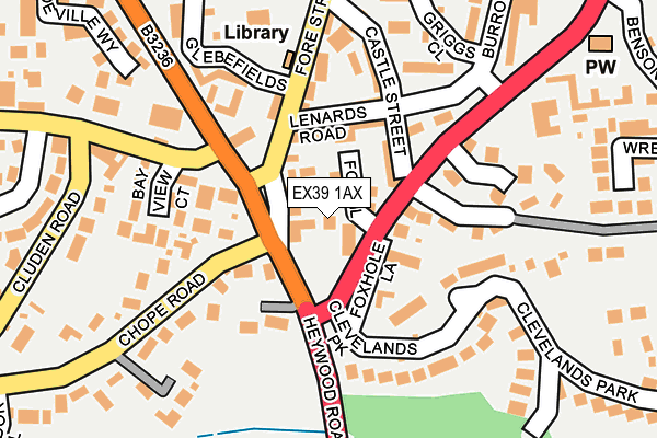 EX39 1AX map - OS OpenMap – Local (Ordnance Survey)