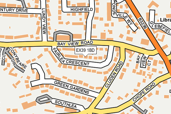 EX39 1BD map - OS OpenMap – Local (Ordnance Survey)