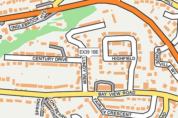 EX39 1BE map - OS OpenMap – Local (Ordnance Survey)